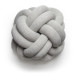 Knot Pillow, White/Grey