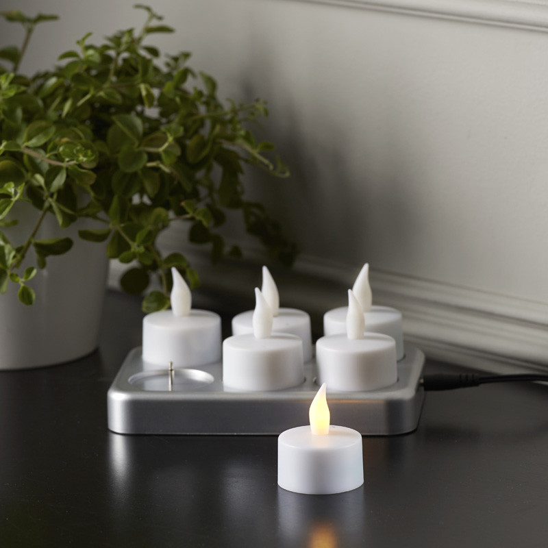 LED Chargeme värmeljus 6-pack