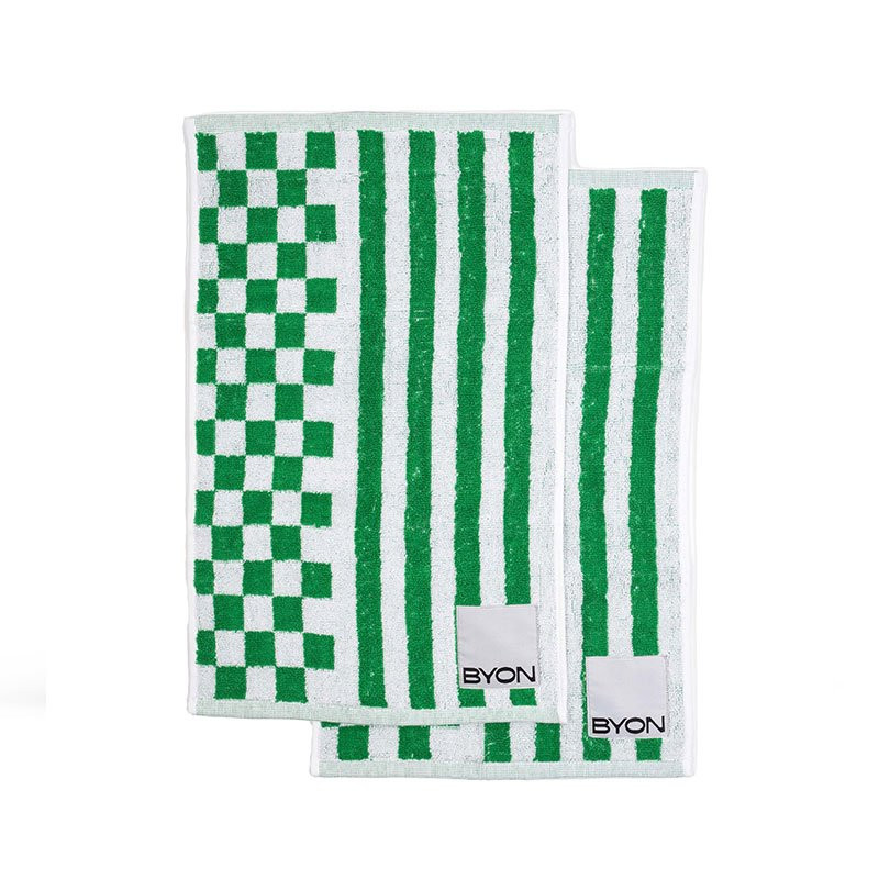 2-pack Handdukar Rio 30x50 cm Grön/Vit