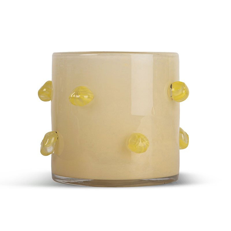 Ljuslykta Arlo M Beige/gul