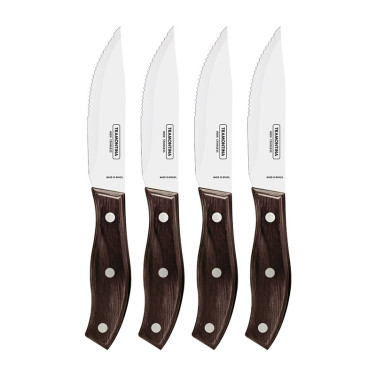 Biffkniv 4-pack Brun