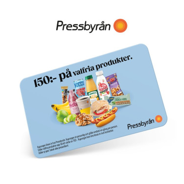 Presentkort Pressbyrån 150 kr