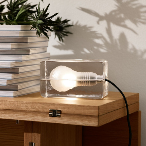 Blocklampa Svart Textilsladd