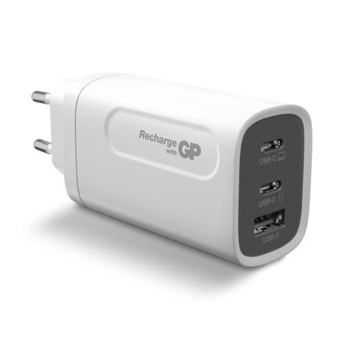 Väggladdare GaN PD 65W 2x USB-C 1x USB-A