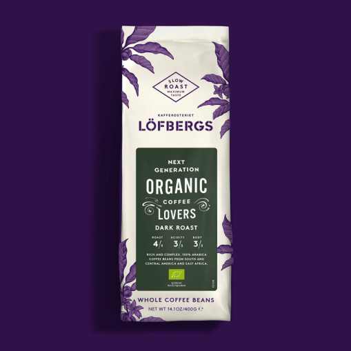 Hela bönor Organic Dark Roast 400g