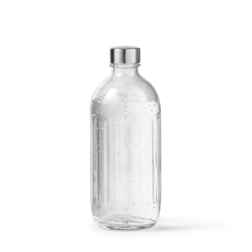 Glass Bottle - Polished Steel