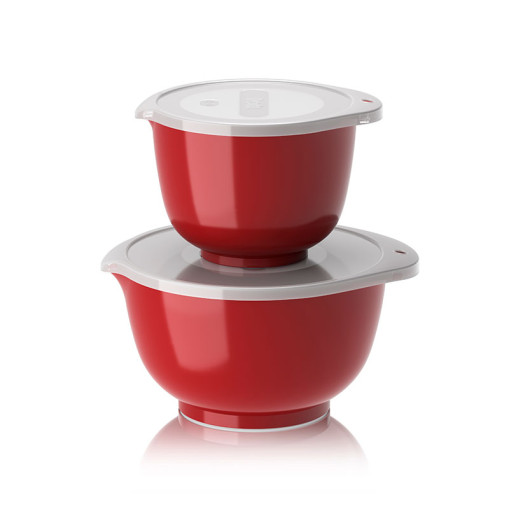 Margrethe Skålset 2-pack med lock Röd