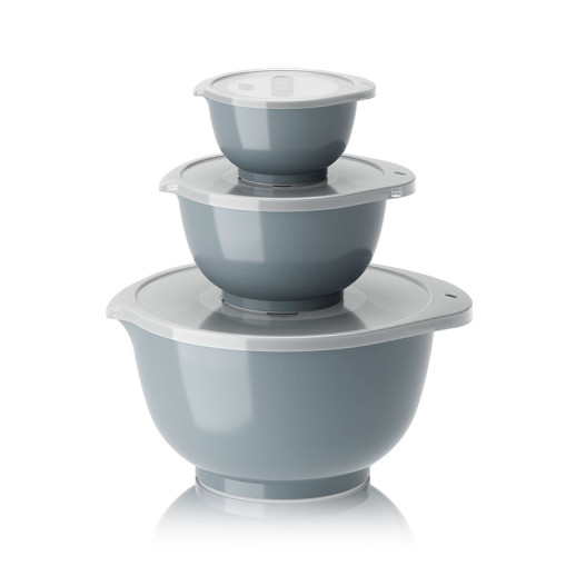 Margrethe Skålset 3-pack med lock Dusty Blue