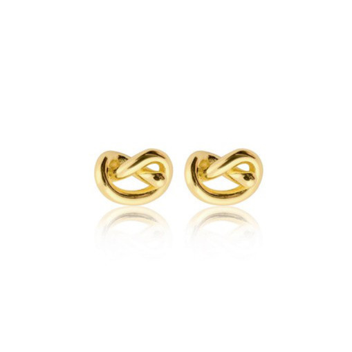 Knot studs Recycled silver gold plating