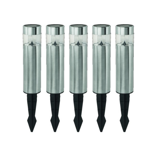LED Solcellspollare 5-pack svart