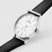 Klokke Ryolit 36 White Deluxe - Black Leather