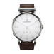 Klokke Ryolit 36 White Deluxe - Brown Leather