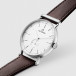 Klokke Ryolit 36 White Deluxe - Brown Leather