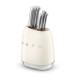 Knivblokk med kniver Creme