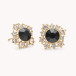 Sett Emily Jet Halskjede & Øredobber Black Crystal