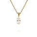 Petite Navette Halskjede Gold Crystal