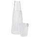 Pilastro karaffel med drikkeglass, 1 l. clear