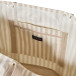 Strandveske Organic Herringbone beige/hvit stripet