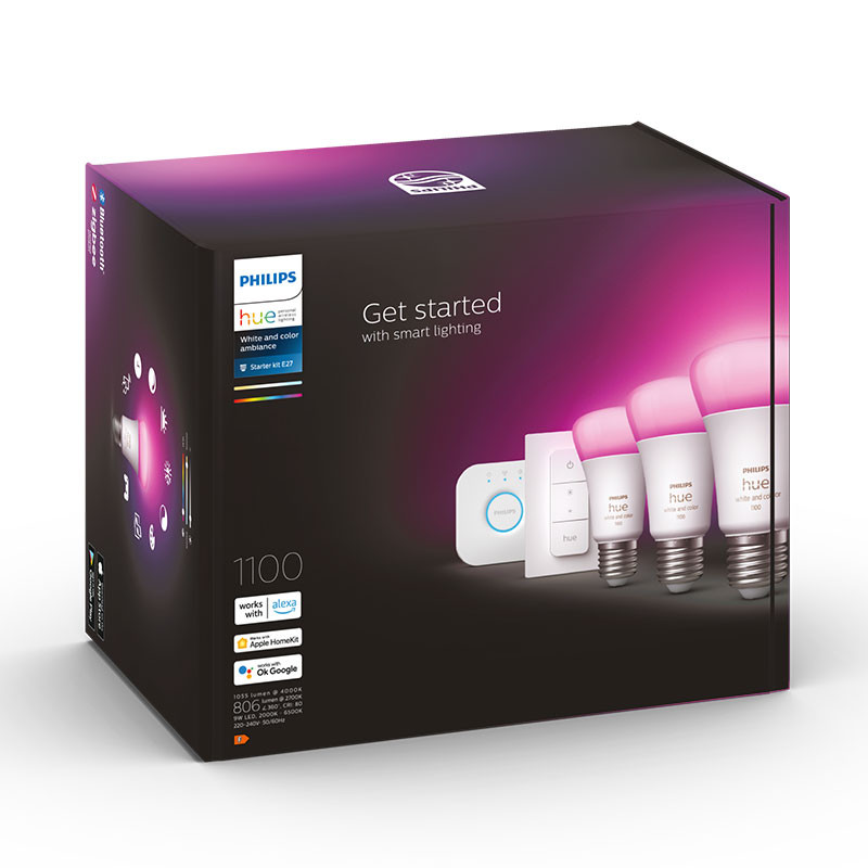 Hue White & Color Ambiance Startpakke E27