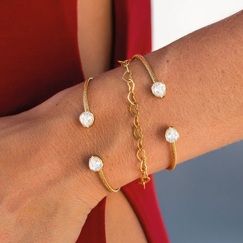 Mini Carlotta Armbånd Gold Crystal