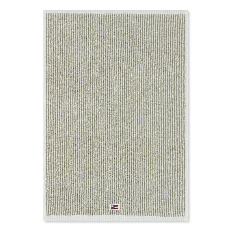 Original håndkle 50x70 cm hvit/vintage grønn stripete