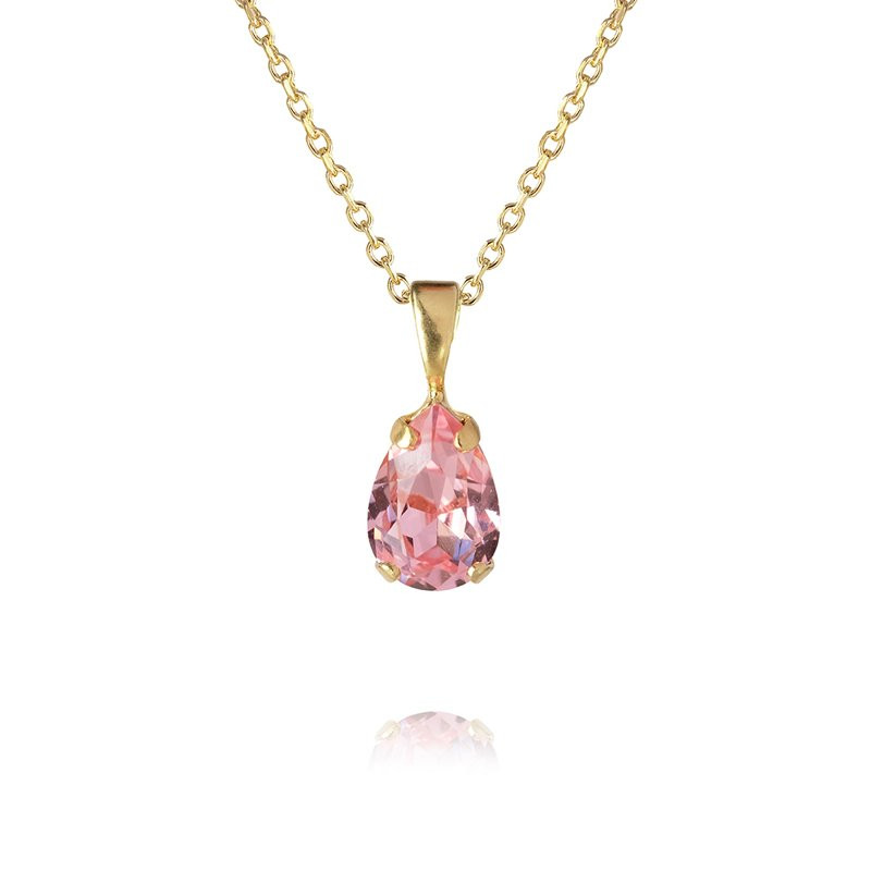 Halskjede Petite Drop Gold Light Rose