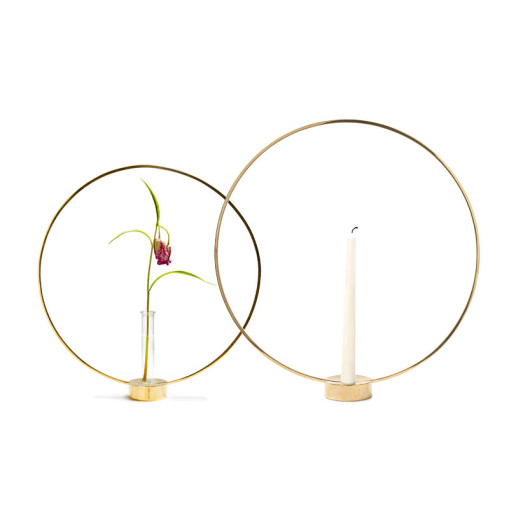 Gloria candleholder brass