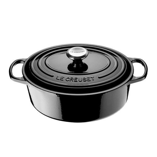 Oval Støpejernsgryte 4,1 L Black