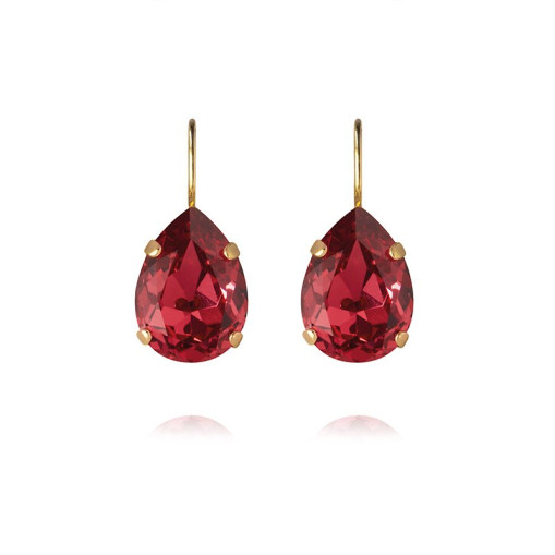 Ørering Mini Drop Clasp Gold Mulberry red