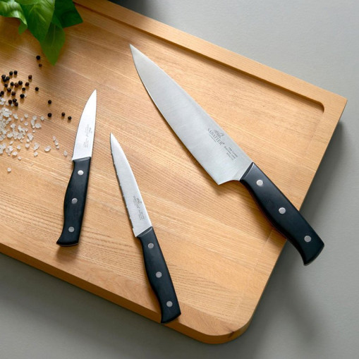 Knivsett Austral 3 deler Stål/Sort