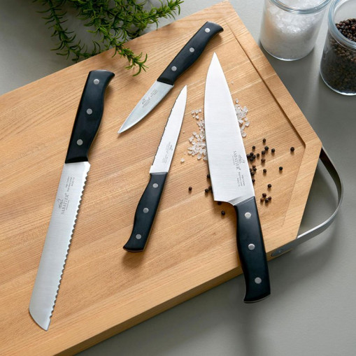 Knivsett Austral 4 deler Stål/Sort