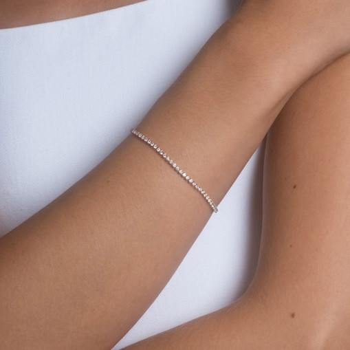 Armbånd Shiny Tennis Gull M