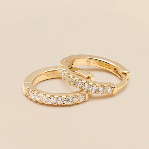 Øreringer Alliance Diamond Hoops