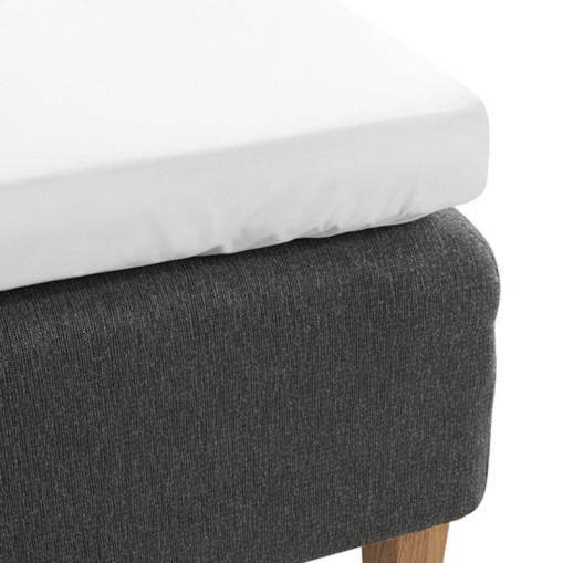 Laken med strikk i egyptisk bomull 90×200 cm, hvit