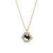 Sæt Emily Jet Halskæde & Øreringe Black Crystal