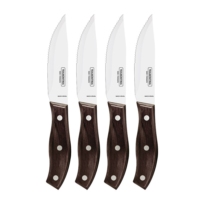 Steakknive 4-pak Brun