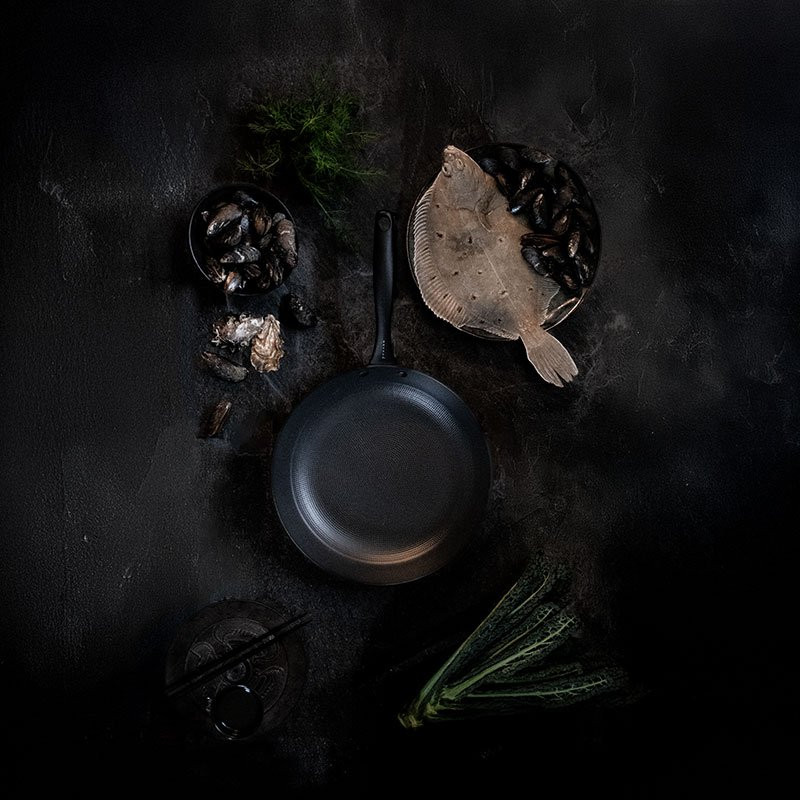 Stegepande letvægtsstøbejern 28 cm Honeycomb