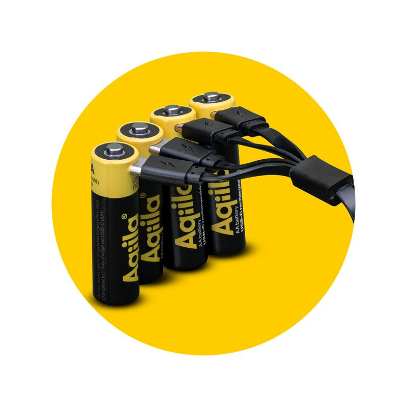 Genopladelige USB-C Lithium batterier AA 1,5V 4-p