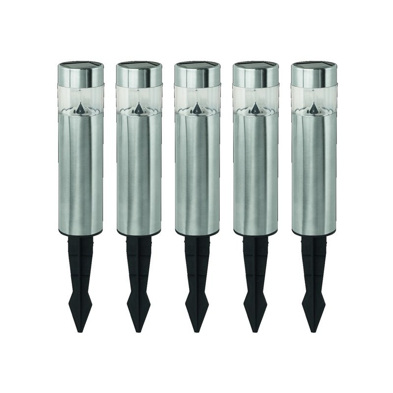 LED Solcellepullerter 5-pack sort