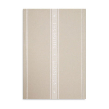 Icons Jacquard Håndklæde 50x70 cm Beige/Hvid