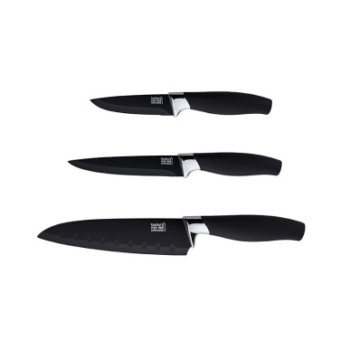 Knivsæt med 3 Knive Brooklyn Krom