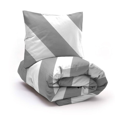 Sengetøj 4-delt Jolie Grå stribe