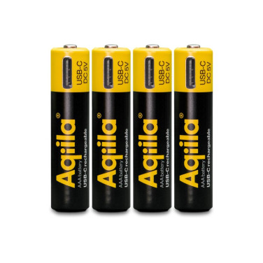 Genopladelige USB-C Lithium batterier AAA 1,5V 4-p
