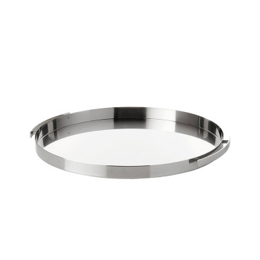 Arne Jacobsen serveringsbakke Ø 33.5 cm steel