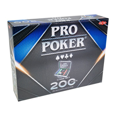 Pro Poker-sæt i Aluminiumskuffert (200 jetoner)