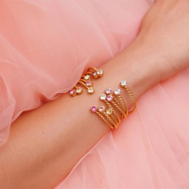 Armbånd Mini Twisted Gold Light rose