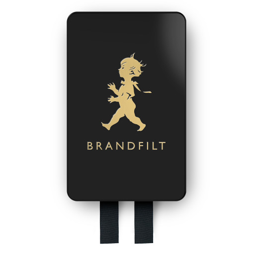 Brandtæppe Sort/Guld Mat