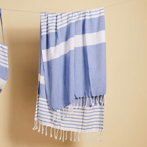 Ella Håndklæde Hamam 90x170cm Blå