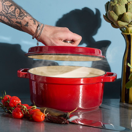 Støbejernsgryde YoKama 4,2L – Rød