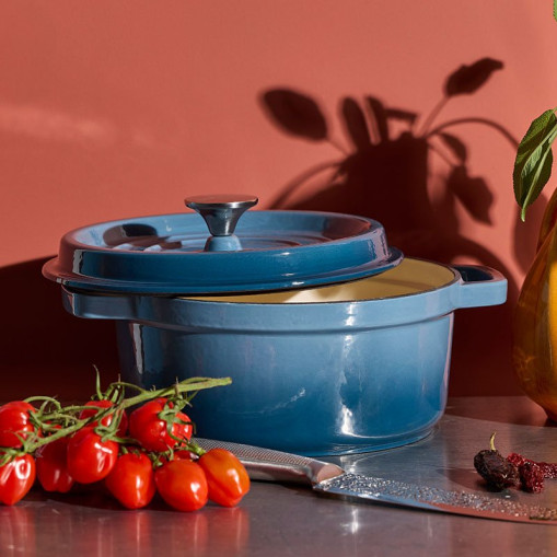 Støbejernsgryde YoKama 4,2L – Stenblå